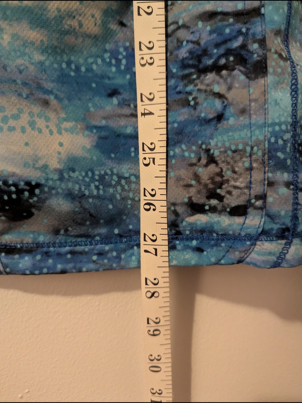 Women’s Blue Abstract Scrub Top - Picture 6 of 6
